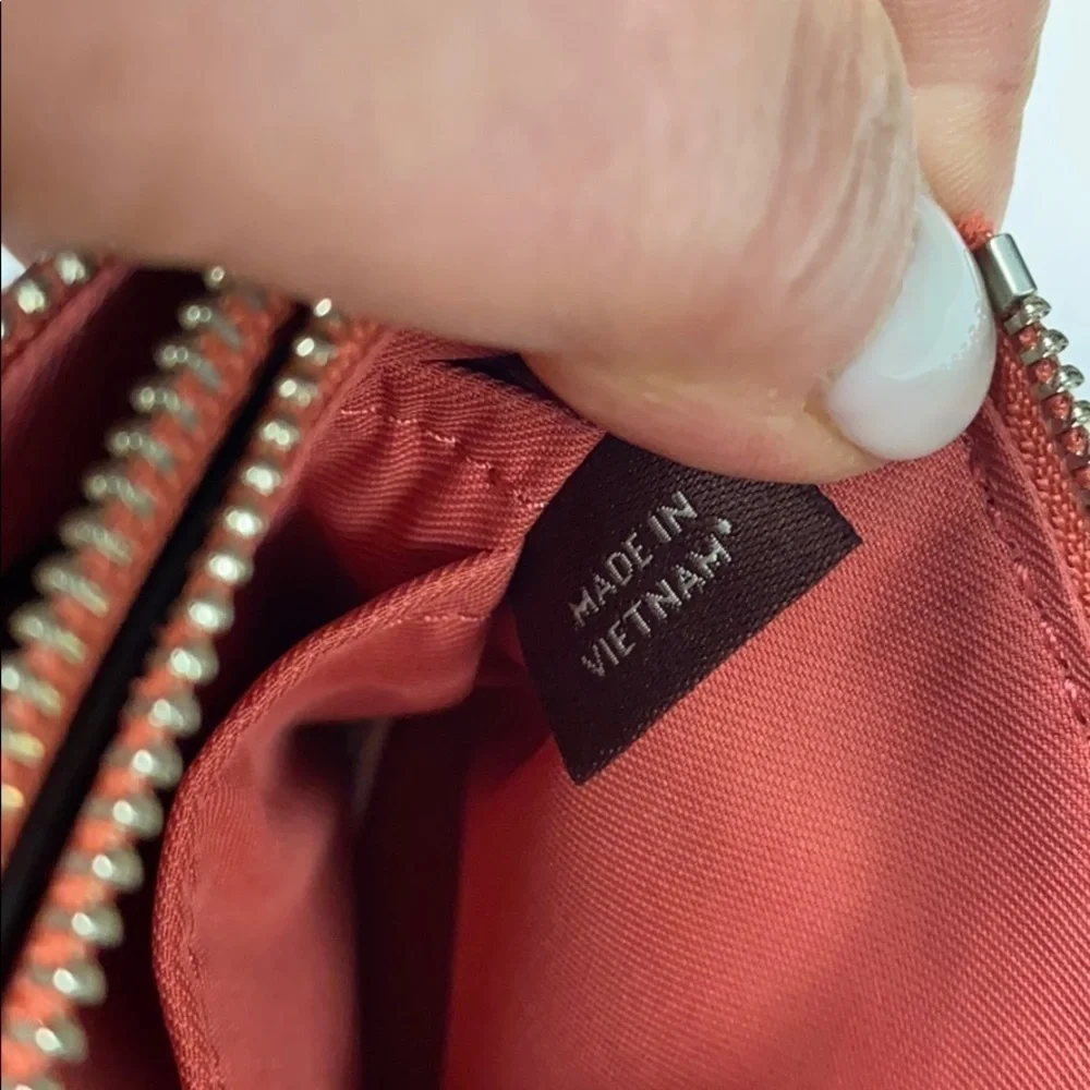 Coach Pink Pebbled Leather Double Wallet Wristlet